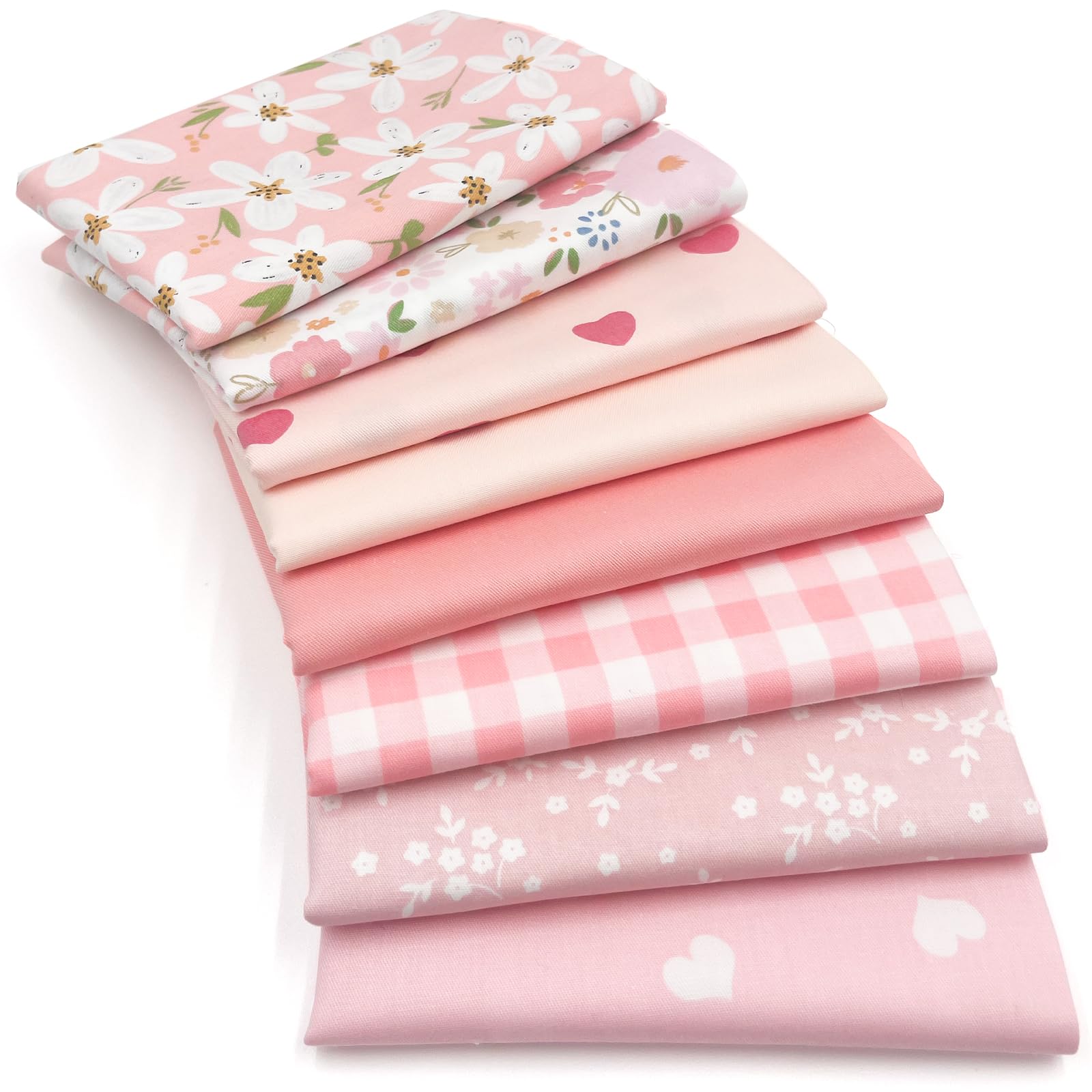 Aubliss 8pcs Fat Quarter Fabric Bundles (100% Cotton - 20'' x 20'') | Quilting C