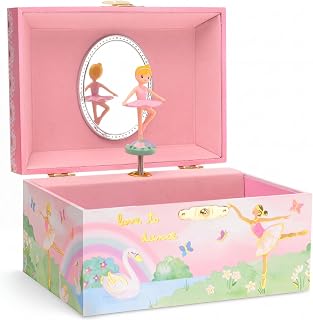 Jewelkeeper® Musical Ballerina Jewelry Box for Girls | Kids Music Box with Spinning Ballerina, Ballerina Toys for Little Girls Age 4-6, Christmas Gift for 4 Year Old Girl