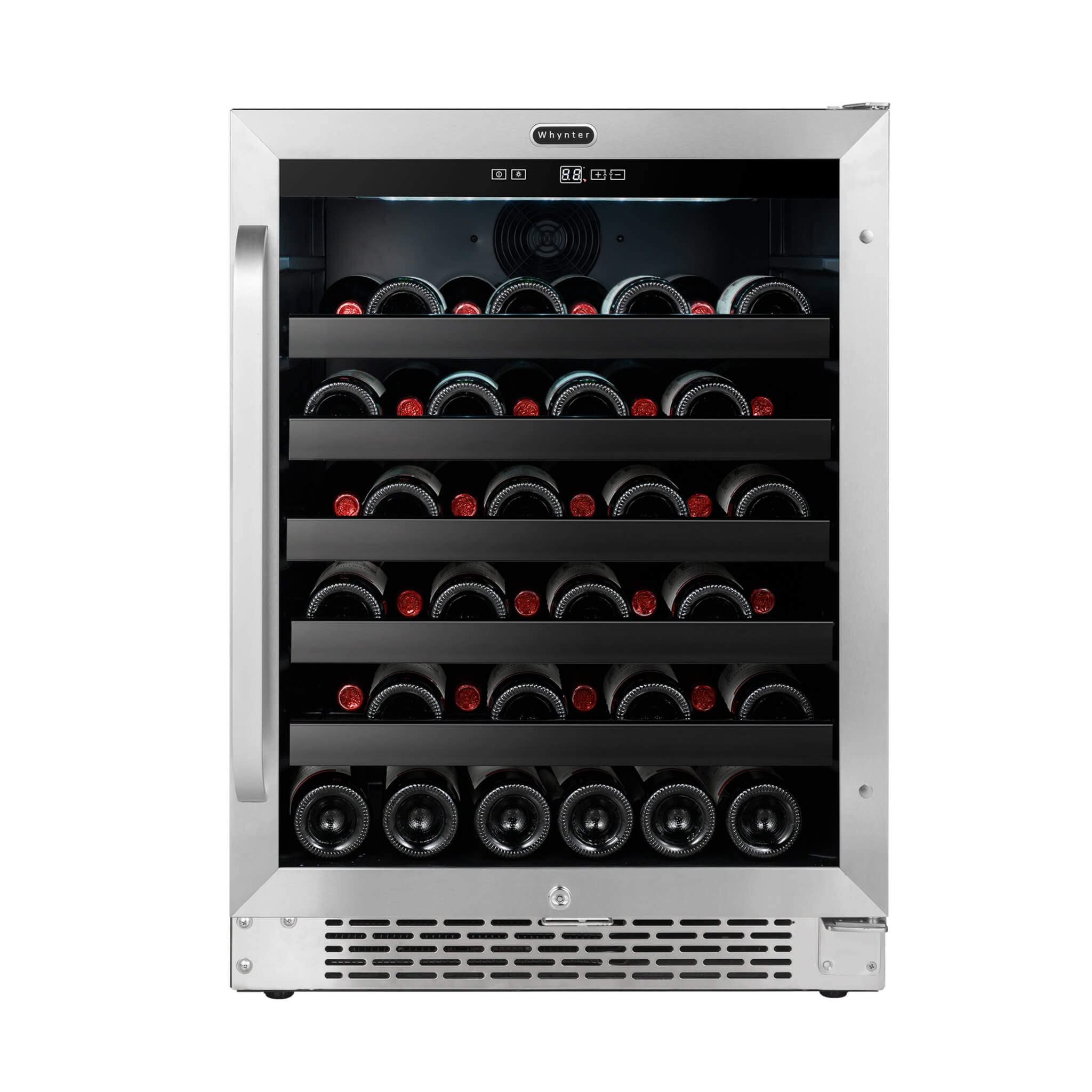 Whynter 24" Built-in Wine Cooler Refrigerator, 46 Bottle, Lock, BWR-408SB | Digi