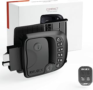 RVLock Compact Keyless RV Door Lock for Campers/Trailers / 5th Wheels | Secure All-Weather Camper &amp; Trailer Door Handle Replacement: Backlit Illuminated Keypad &amp; Heavy-Duty Security Build