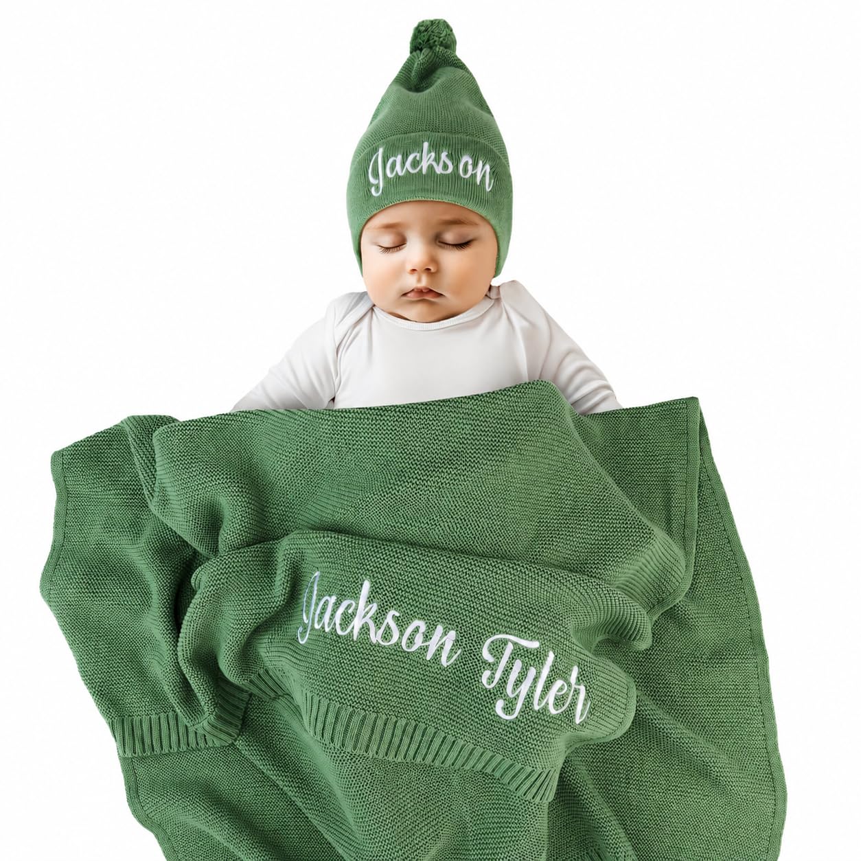 Personalized Baby Blanket with Name, GOTS Organic Custom Baby Blanket | Customiz