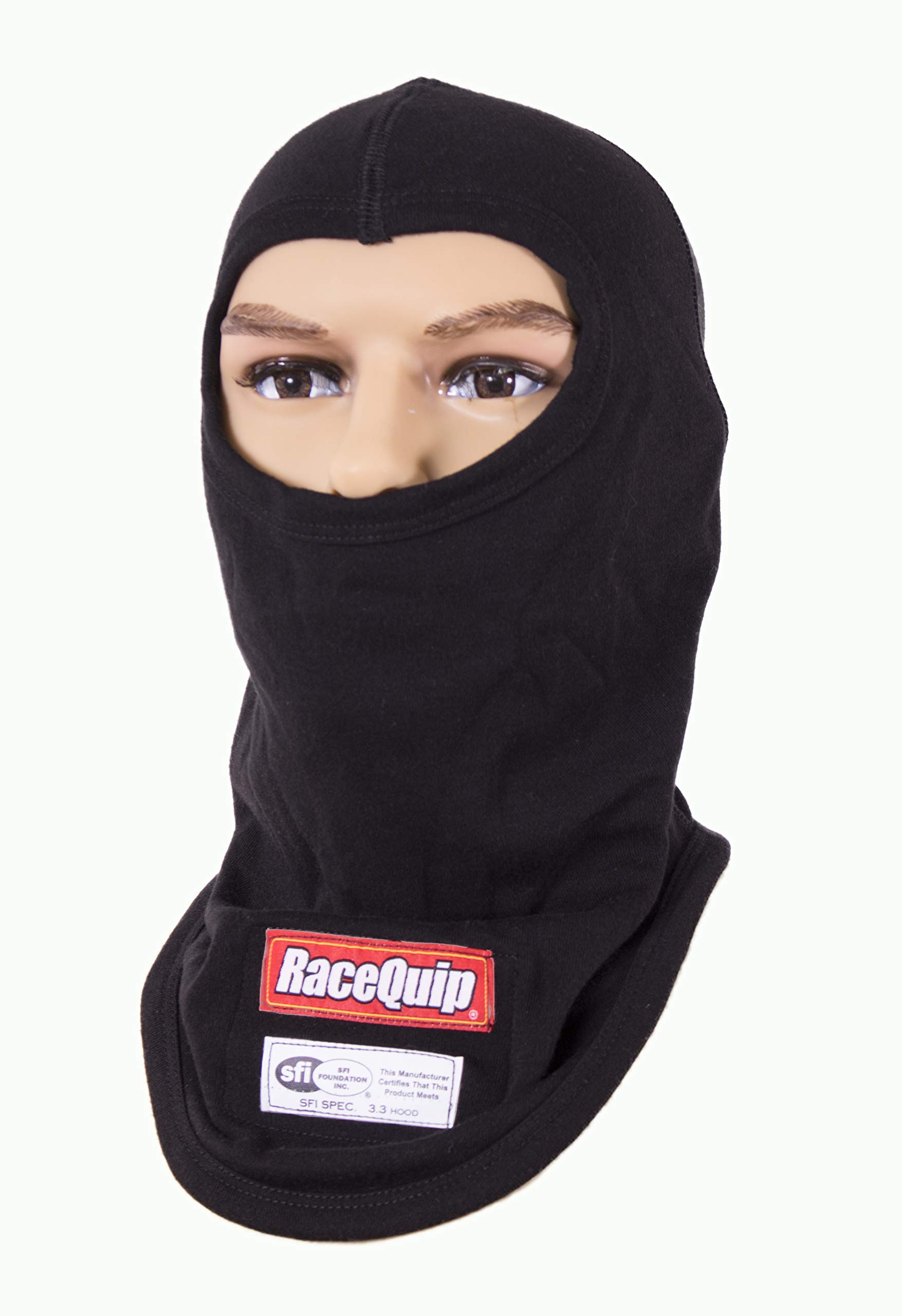 RaceQuip 433991RQP Head Sock - Single Eyeport - SFI 3.3 - Single Layer - Black