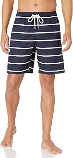 Amazon Essentials Men's Swimming Shorts Long Swimming Trunks 23 cm with Mesh Lining Pockets and Drawstring Closure