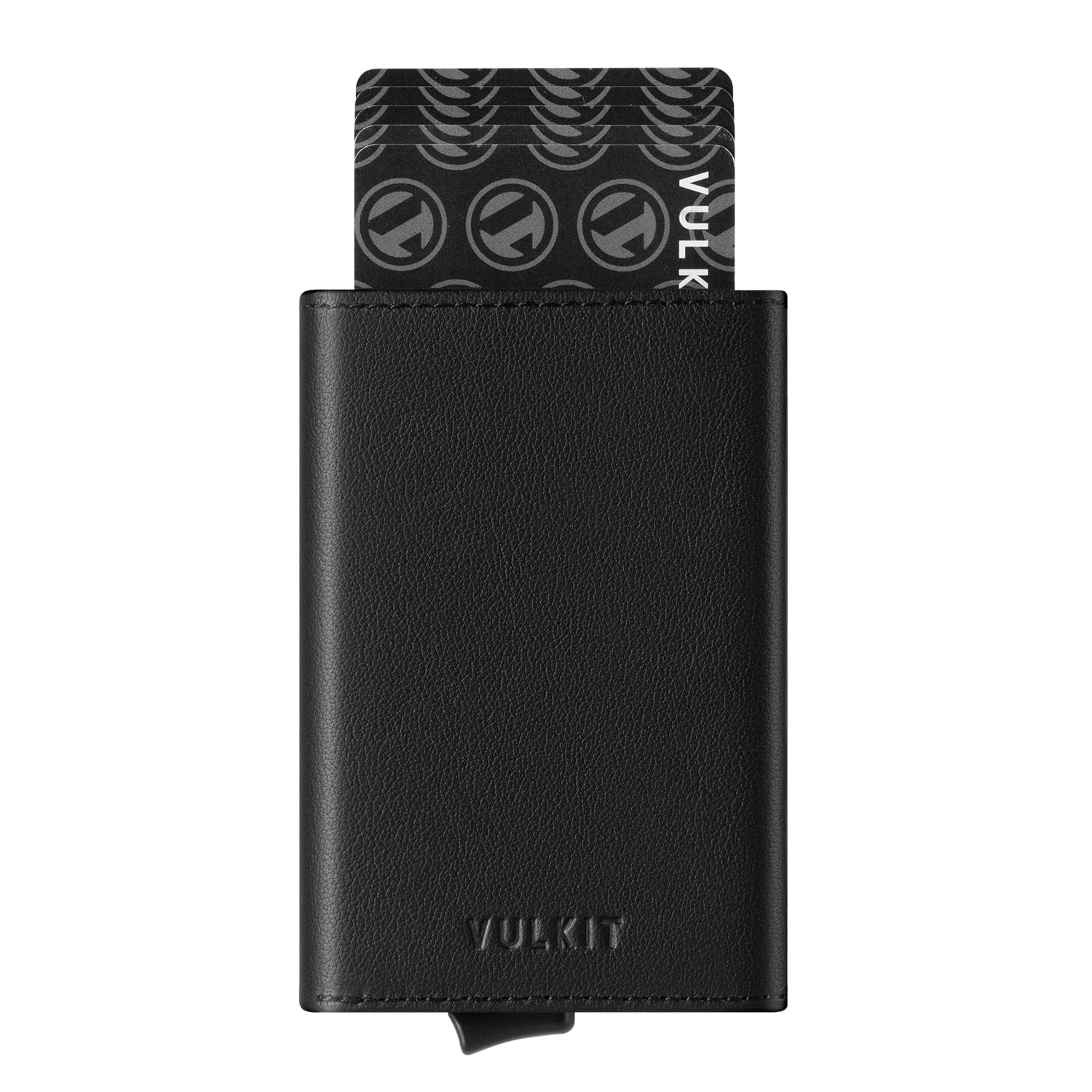 VULKIT Credit Card Holder RFID Blocking Mens Leather Bifold Card Wallet Automati
