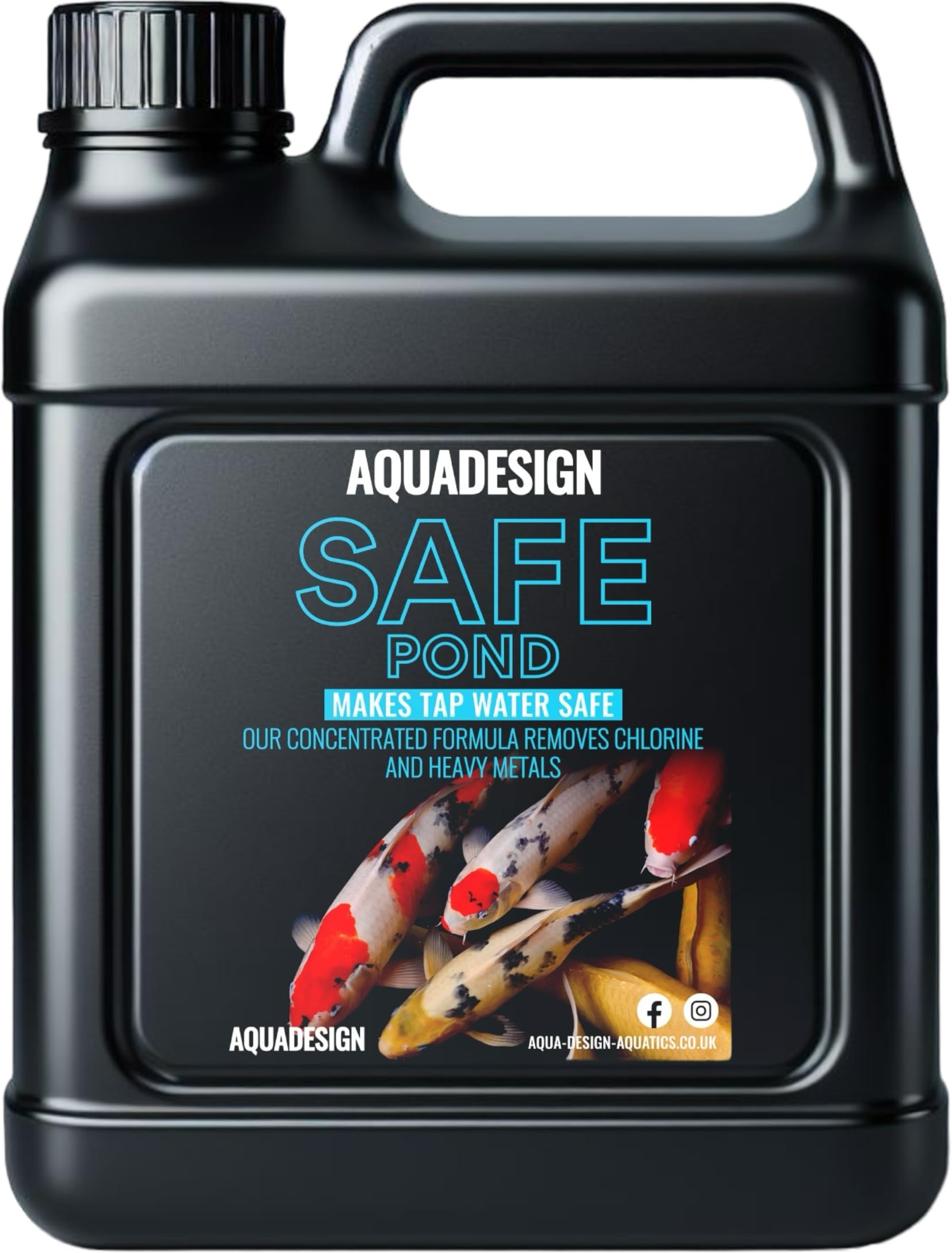 AquaDesign POND SAFE 1000ML Pond Tap Water Conditioner Dechlorinator Chlorine Re