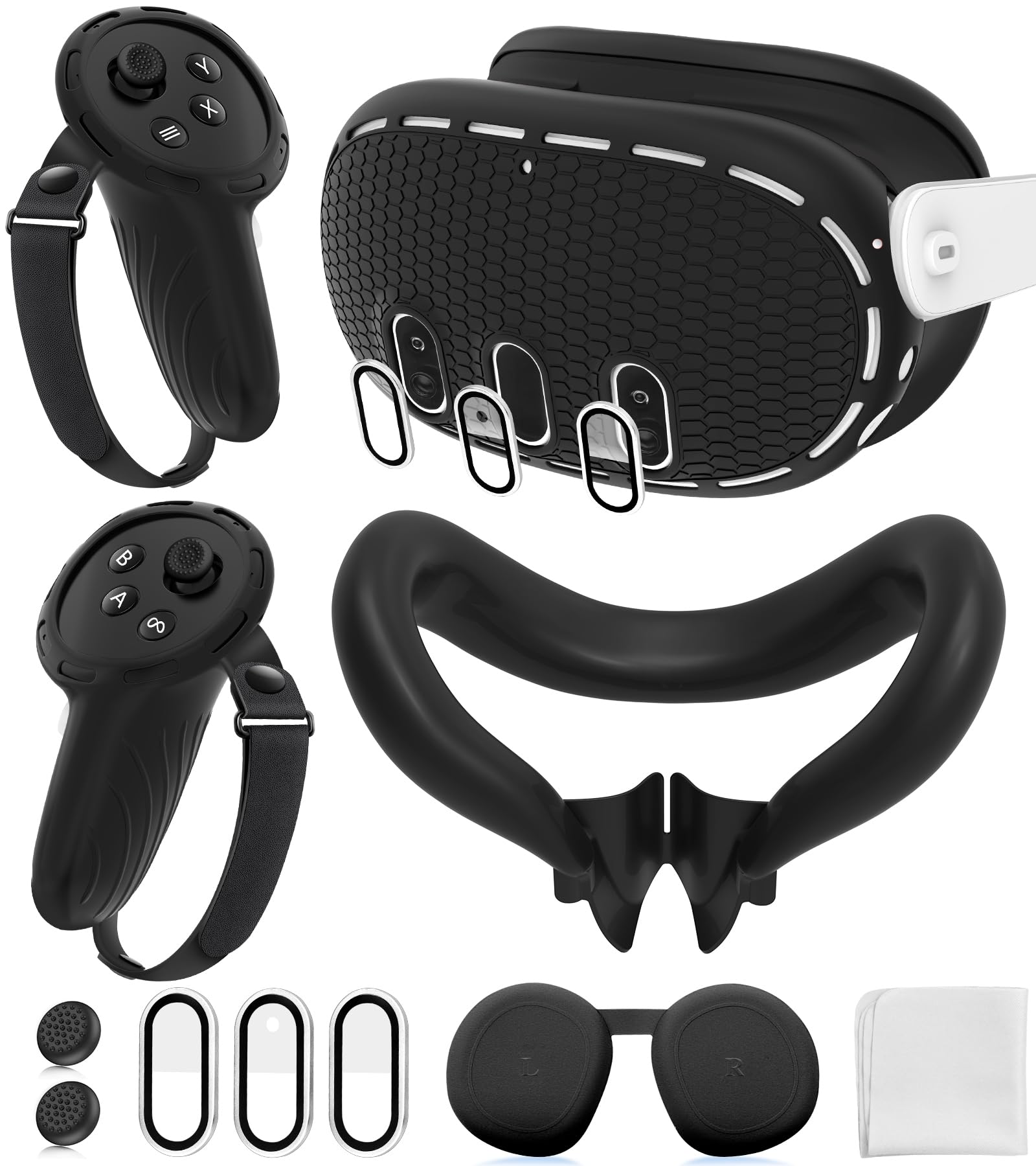 7-in-1 Silicone Cover Set for Meta/Oculus Quest 3, Not Fit Quest 3S | Controller