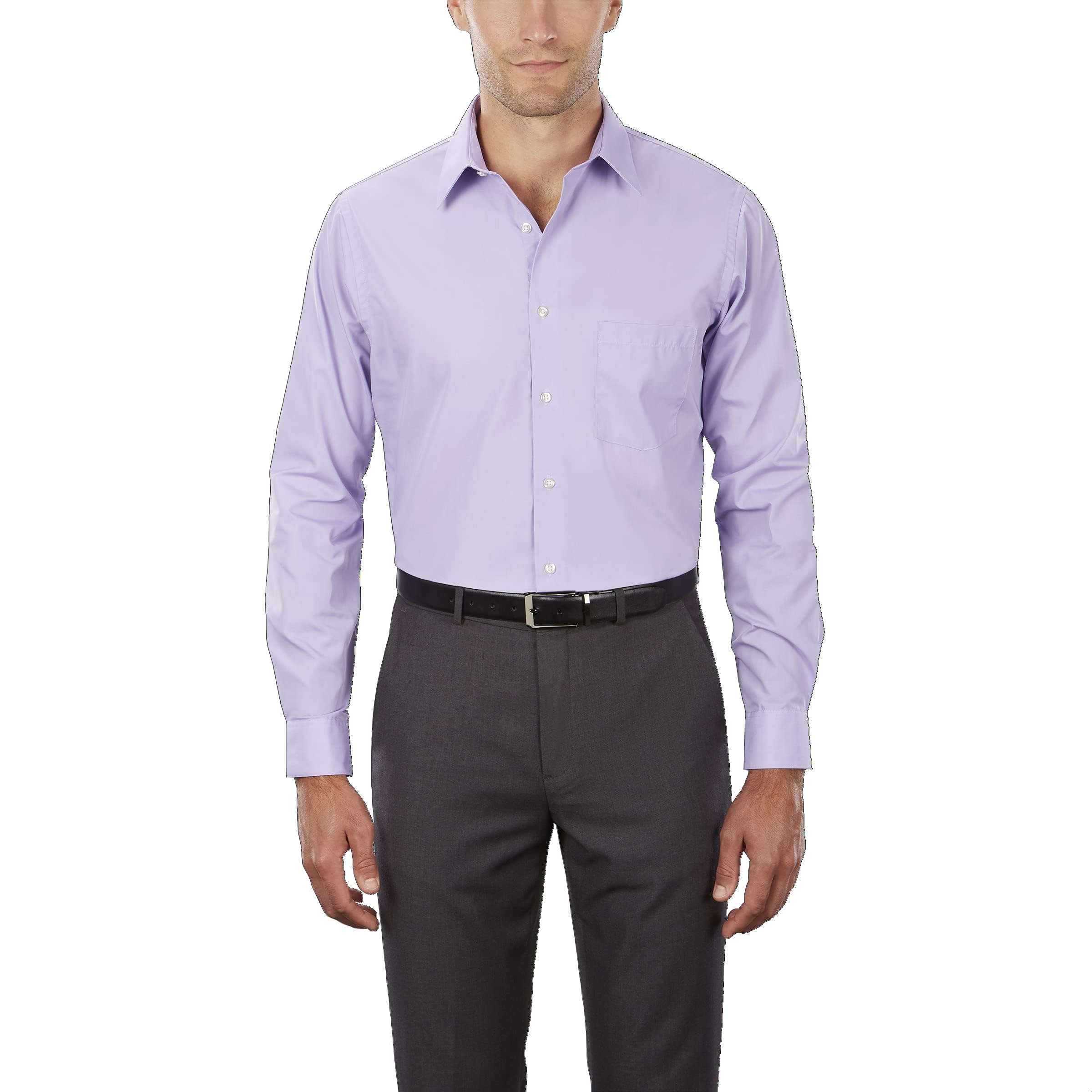 Van Heusen Men's Tall FIT Dress Shirts Poplin