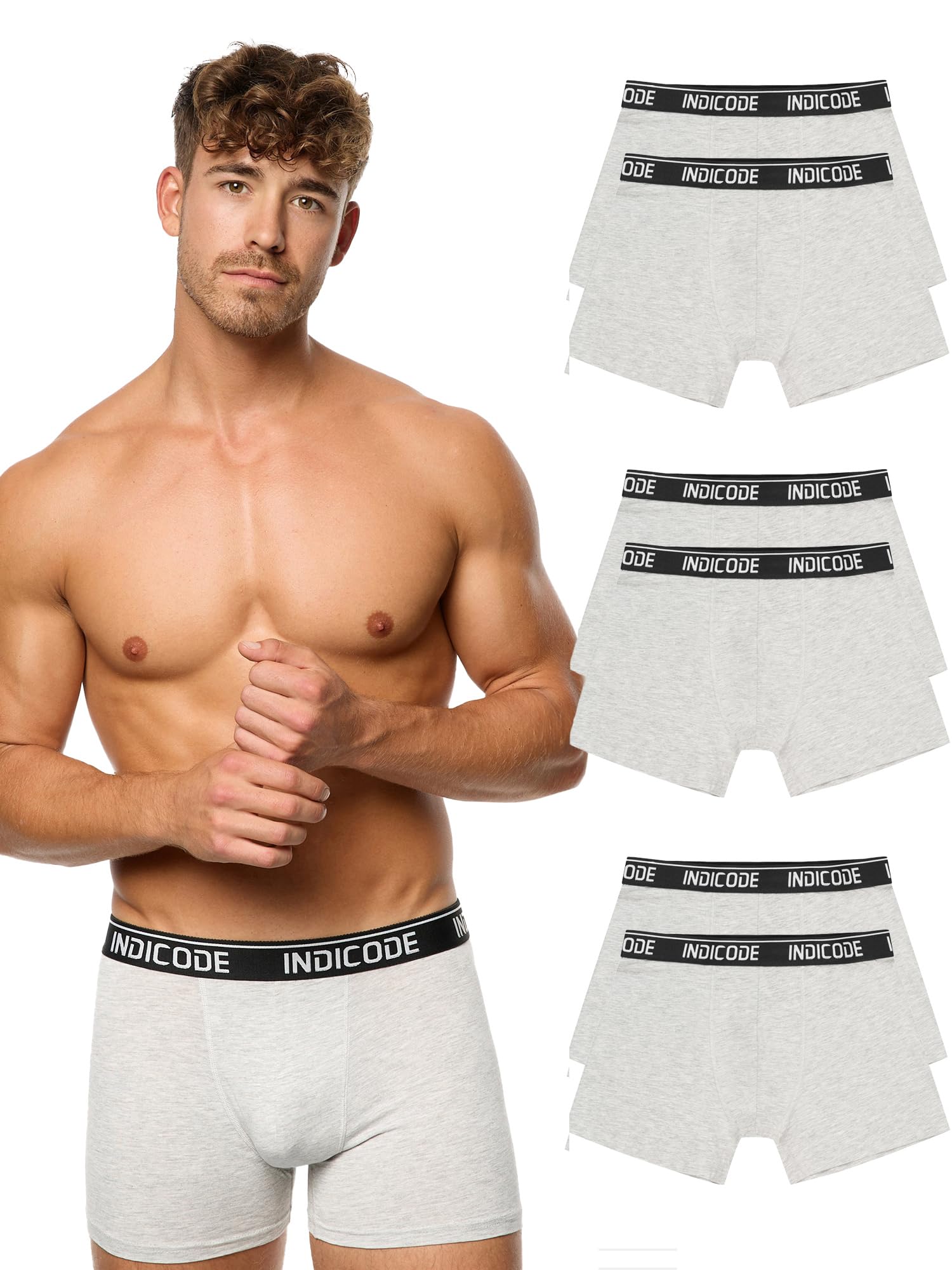 Indicode Men's INMilano Pack of 6 Boxer Shorts Underwear Boxer Shorts Underpants