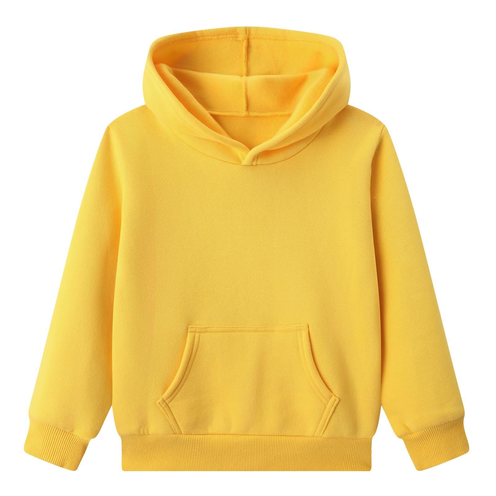 Smazero Boys Girls Plain Hoodie Kids Pullover Sweatshirt Soft Fleece Lined Hoode