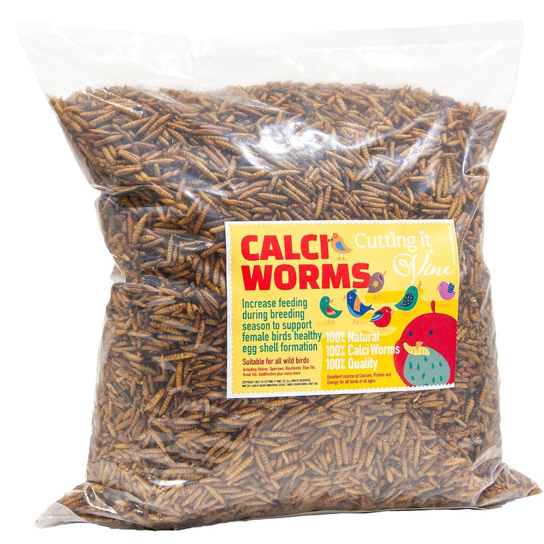 Dried Calciworms for garden birds, Calci worms for wild birds (5L refill bag - 8