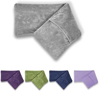 uncn Microwave Heat Pad with Washable Cover, Heat Packs for Relaxation | Wheat Bags Microwavable for Pain Relief in Muscles, Joints, Cramps 44×13.5cm, Soft Weighted Neck Warmer for Hot/Cold Compress