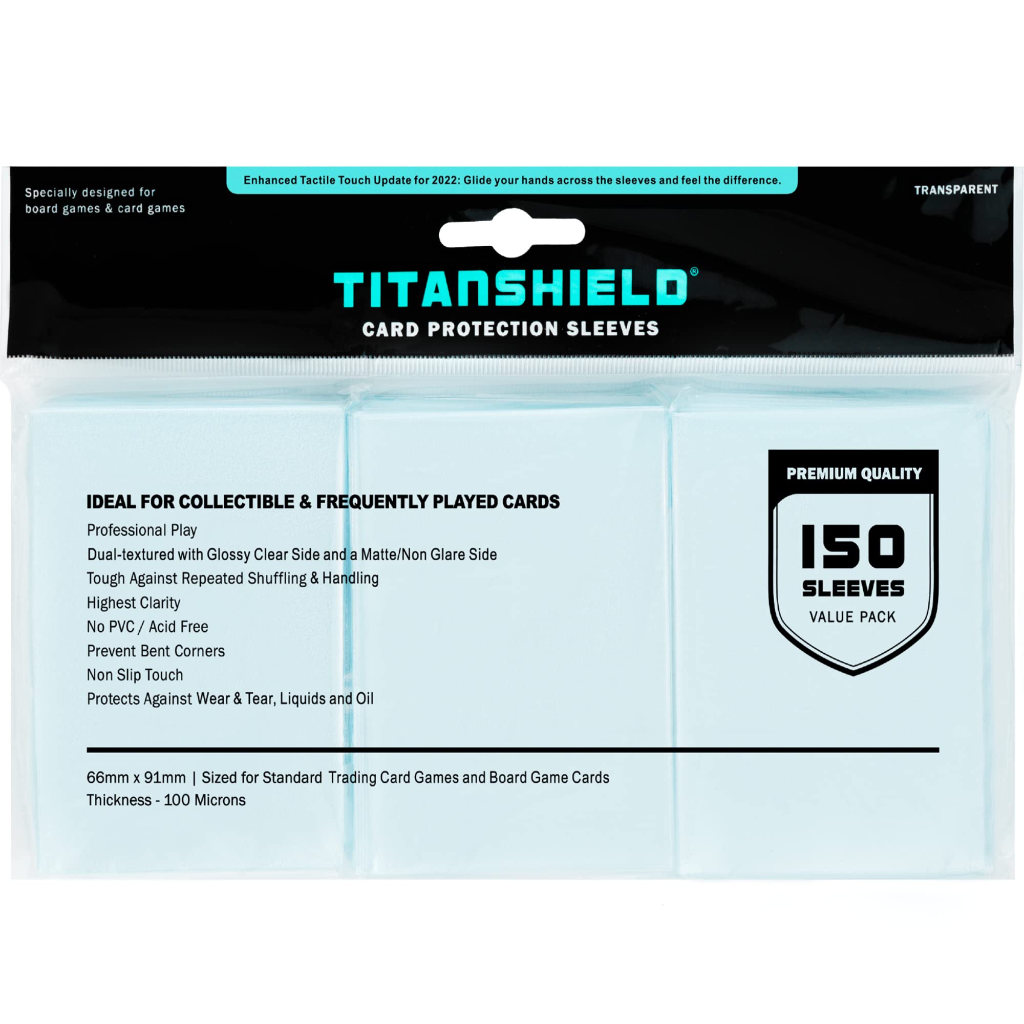 TitanShield Premium Card Sleeves | Compatible with Pokemon, One Piece, Lorcana, 