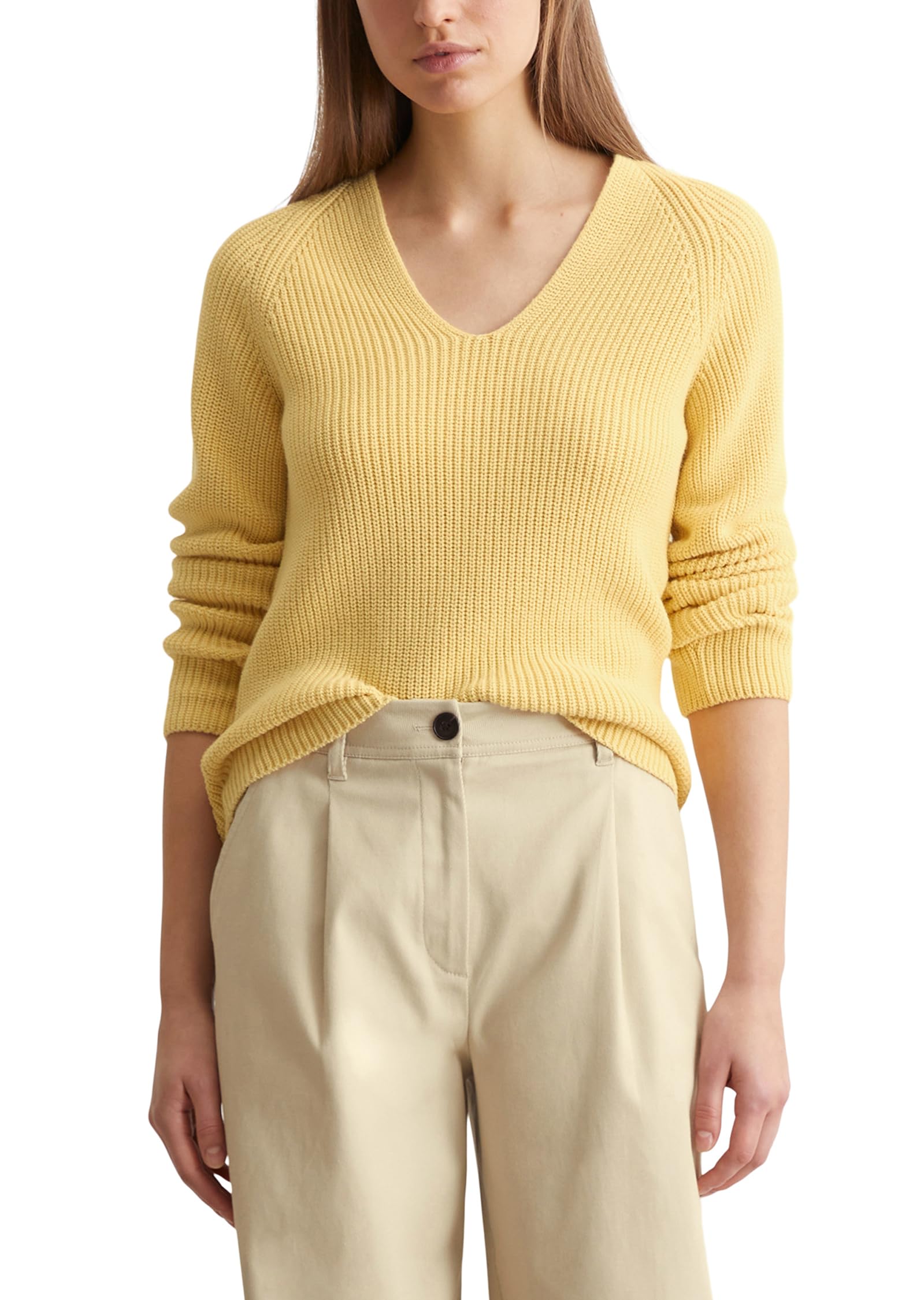 Marc OߴPolo Women's Organic Cotton Knitted Jumper with V-Neck