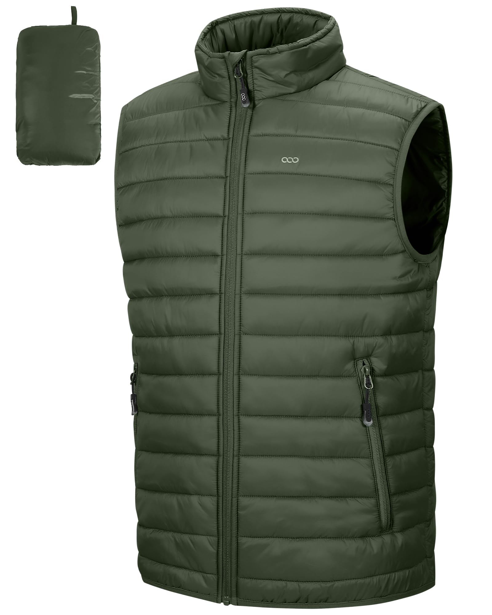 33,000ft Men's Autumn Winter Work Vest Jacket with Stand Collar Jacket for Men, 