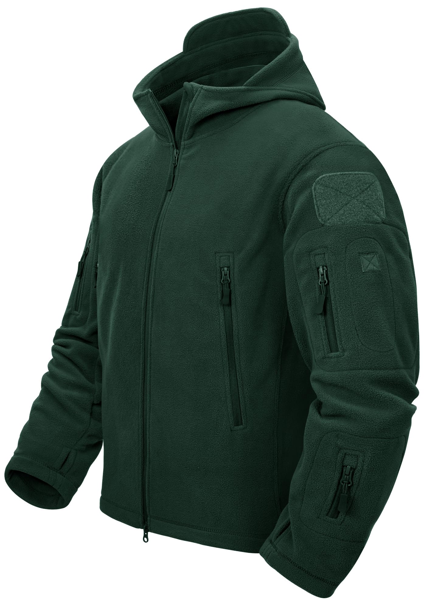 TACVASEN Men's Fleece Jacket Full Zip Work Tactical Military Hoodie