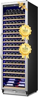 Velieta 24 Inch Upgraded190 Bottles Wine Cooler Refrigerator | Wide Wine Fridge with Professional Temperature Control System, Freestanding or Built-in installation, Quiet Operation
