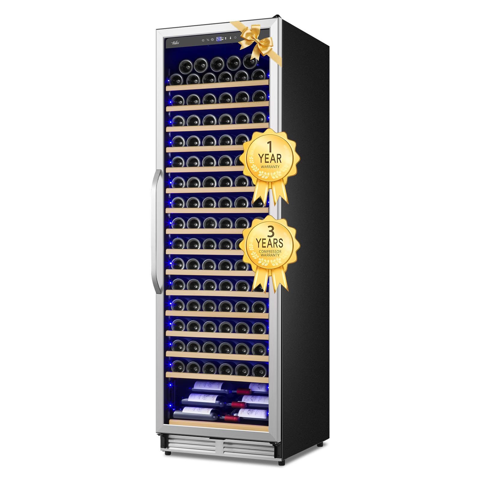 Velieta 24 Inch Upgraded190 Bottles Wine Cooler Refrigerator | Wide Wine Fridge 