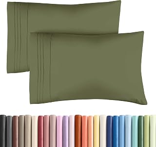King Pillow Cases Set of 2 - Ultra Soft Pillowcase Covers - Sage Green