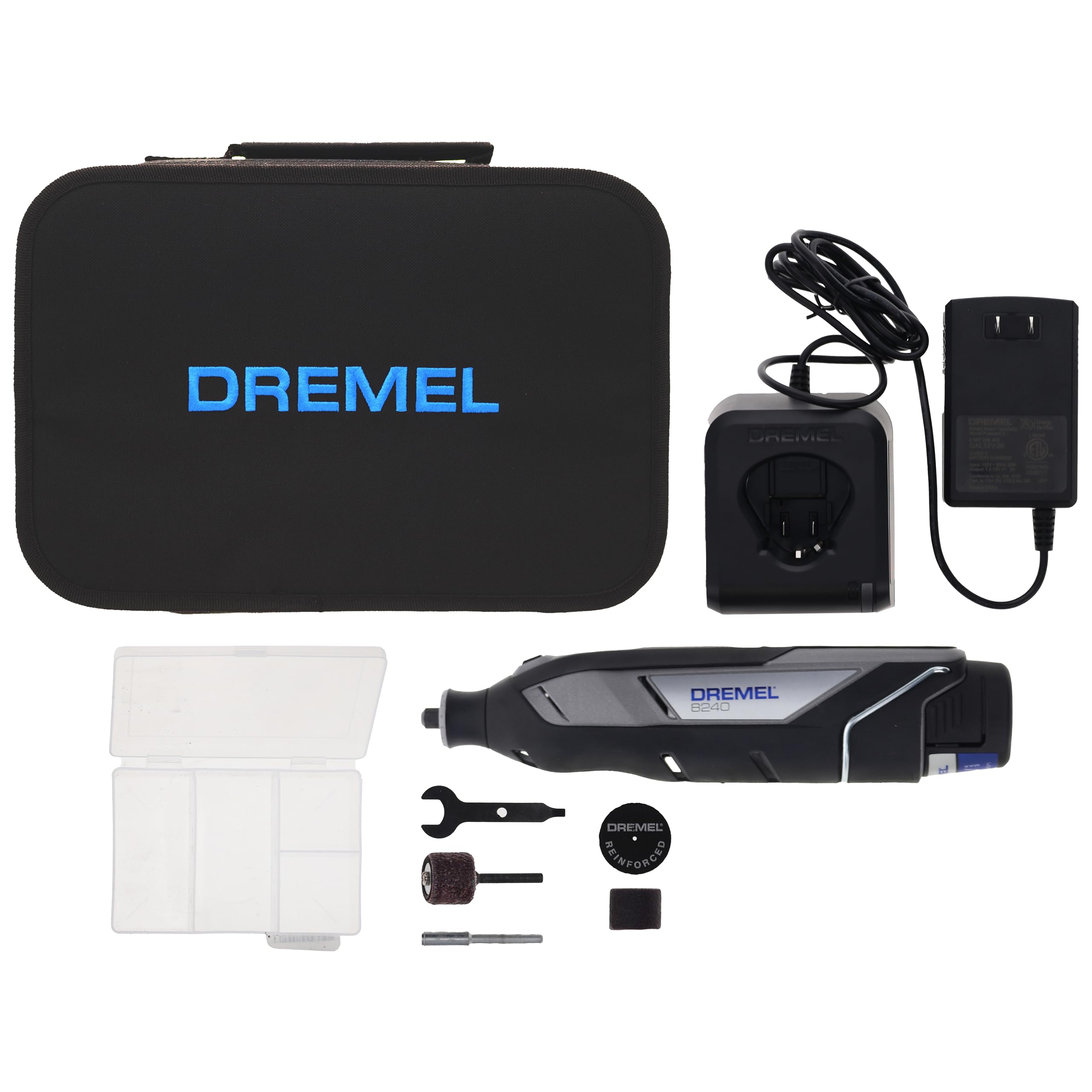 Dremel 8240 12V Cordless Rotary Tool Kit Variable Speed (Renewed) | 2AH Battery 