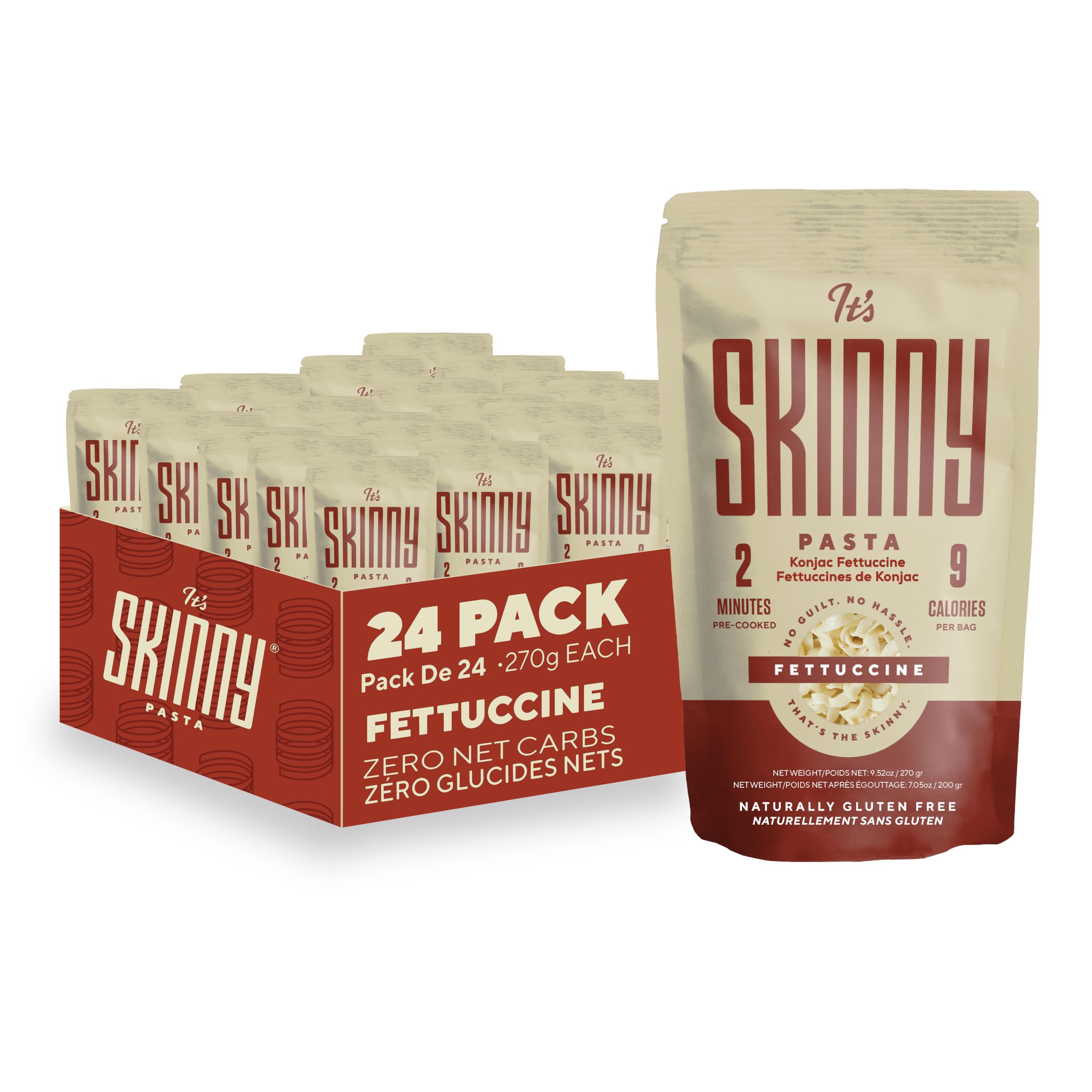 It’s Skinny Low Carb Pasta - Pre-cooked Fettuccine Pasta, Konjac Shirataki Noodl