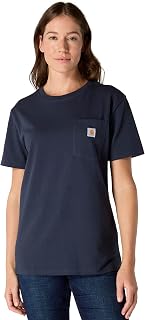 Carhartt K87 Lightweight Short Sleeve Pocket T-Shirt with Short Sleeve, Comfortable Fit Women's T-Shirt (Pack of 1)