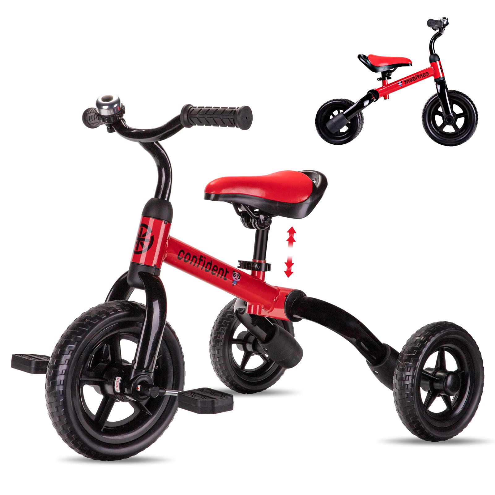 YGJT 3 in 1 Tricycle for Toddlers Age 2-5, Folding Kids Balance Bike | Tricycles