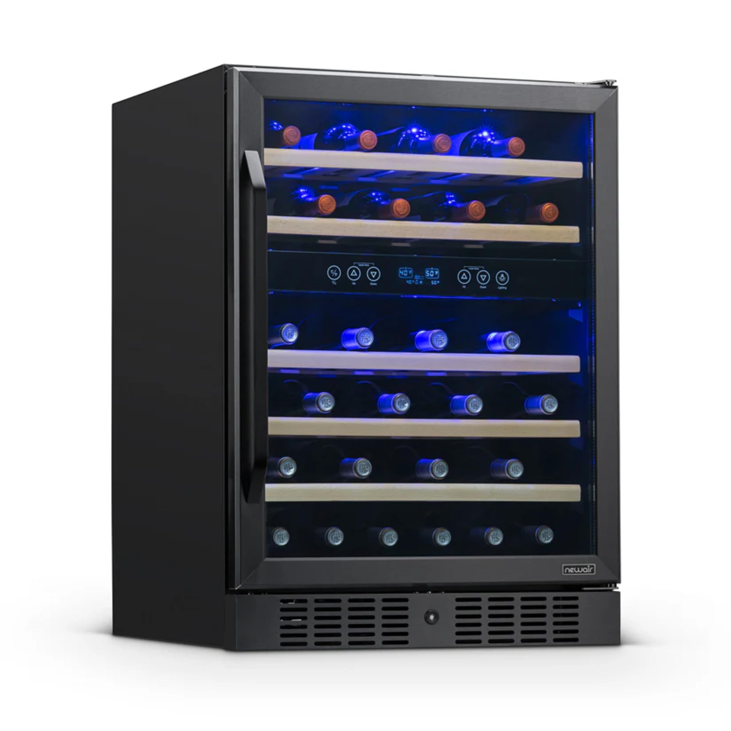 NewAir 24" Dual Zone Wine Fridge for 46 Bottles | Built-In or Freestanding Wine 