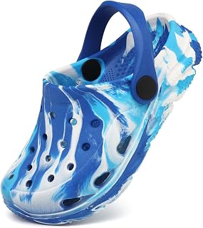 Toddler Kids Clogs Garden Shoes for Boys Girls Marbled Tie Dye Water Shoes Slip on Sandals