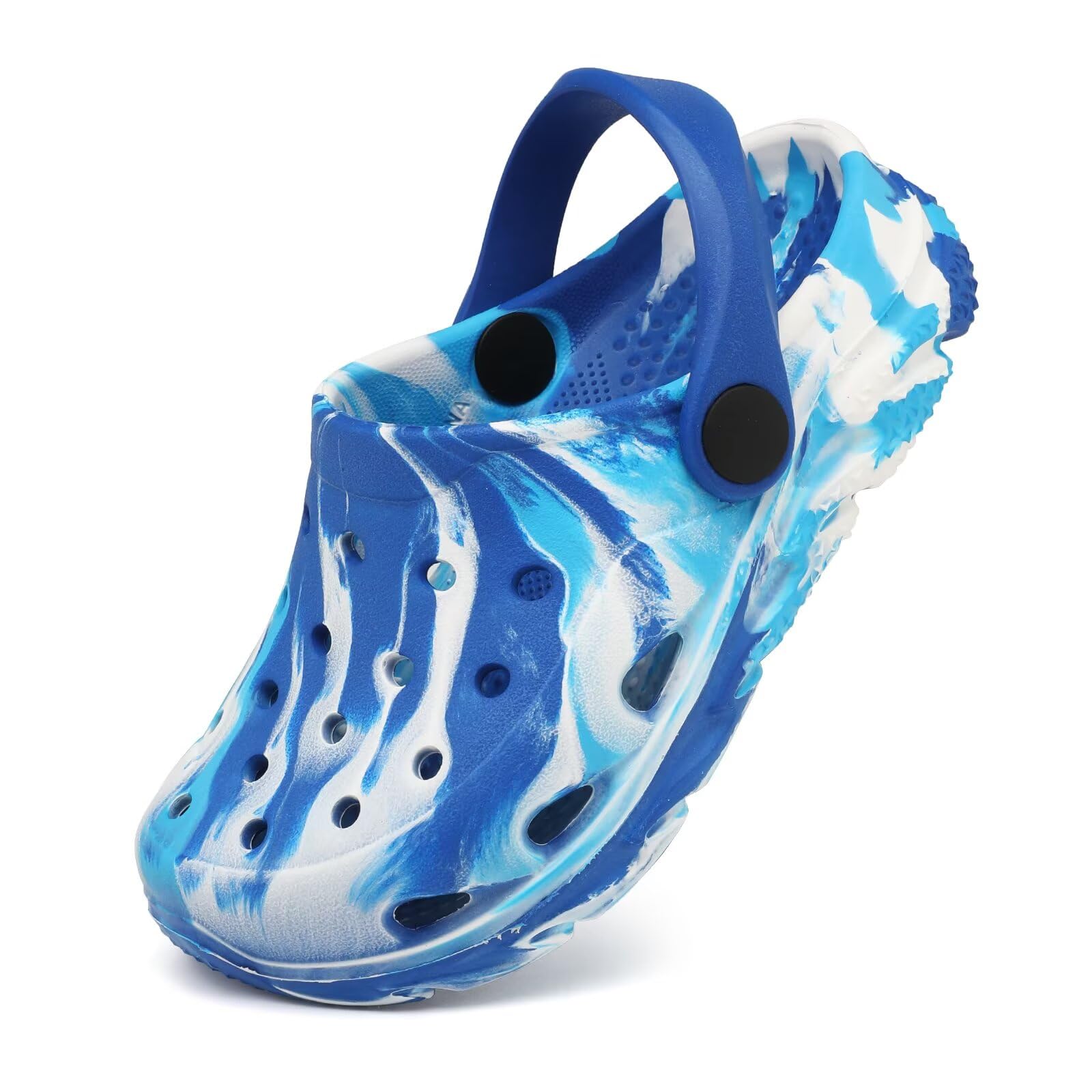 Toddler Kids Clogs Garden Shoes for Boys Girls Marbled Tie Dye Water Shoes Slip 