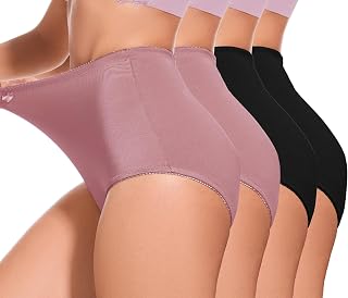 4Pack High Waisted Tummy Control Underwear Women's Girdle Panties Full Coverage Ladies Panties for Women