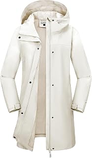 33,000ft Women's Waterproof Rain Jackets Long Rain Coats with Hood