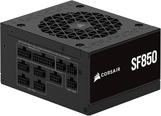 CORSAIR SF850 (2024) Fully Modular Low Noise 80 PLUS Platinum ATX Power Supply – ATX 3.1 Compliant – PCIe 5.1 Ready – SFX-to-ATX Bracket Included – Black