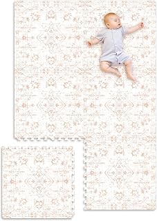 TCBunny Extra Large Baby Play Mat - 4FT x 6FT Foam Puzzle Floor Mat for Kids & Toddlers (Persia Diamond Pattern)