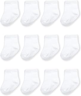 Fruit of the Loom Baby & Toddler Grow & Fit Flex Zones Cotton Stretch Socks - Unisex, Girls, Boys