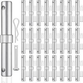 Otoolling 24 Pack Scaffolding Coupling Pins, 1-3/8" Od x 9" L, 48 Retainers | 1" Collar with 48 Spring Retainers for Compatible Scaffold Frame Connections, Replacement, Maintenance, and Repair