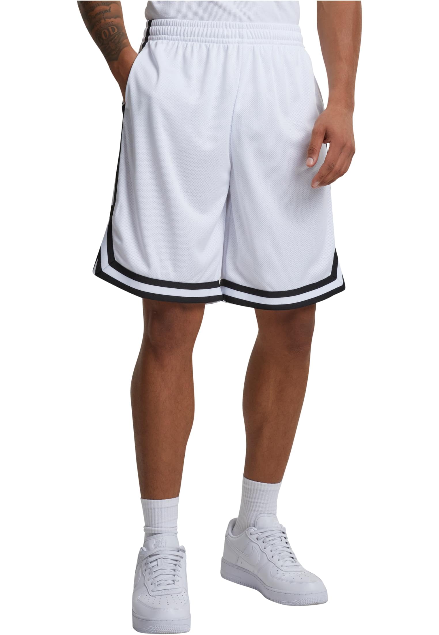 Urban Classics Men's Short Stripes Mesh Relaxed Fit S M L XL XXL 3XL 4XL 5XL