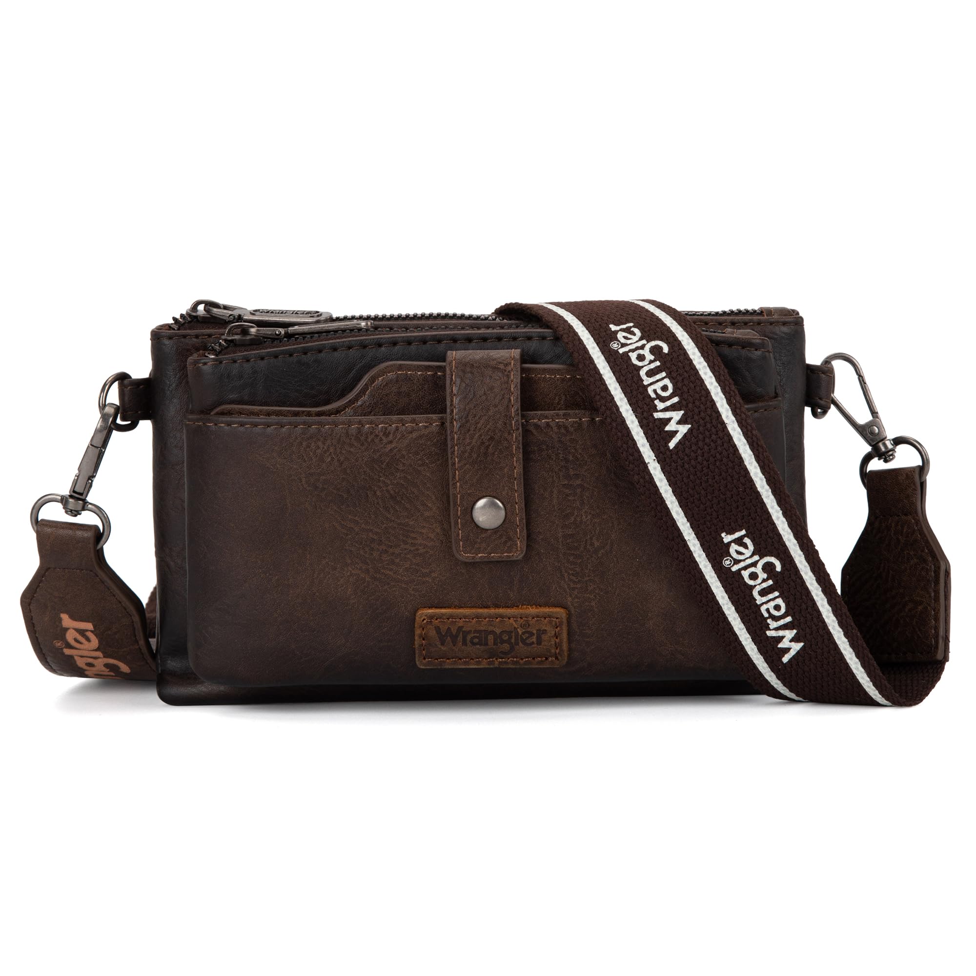 Wrangler Crossbody Bags for Women Multi-function Card Wallet with Double Layer P