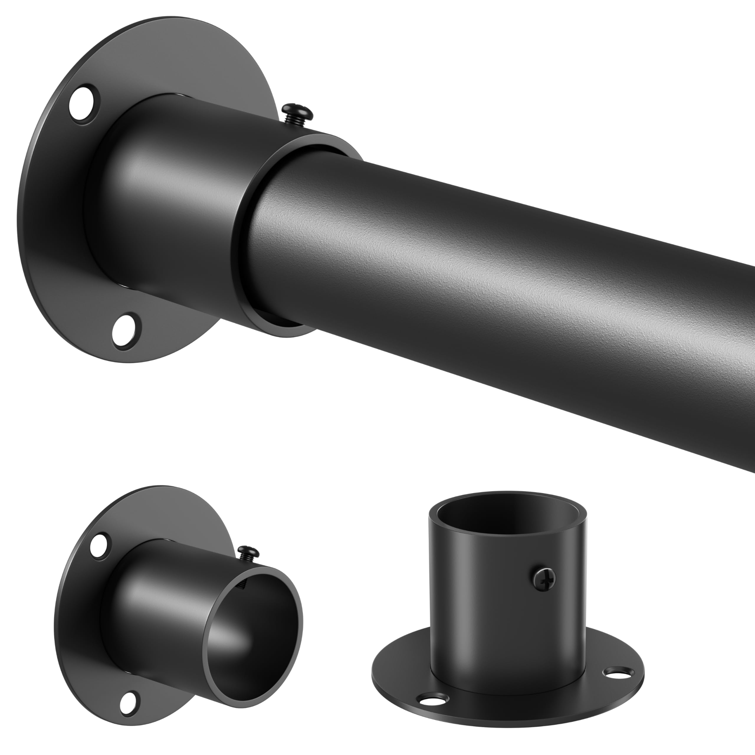 Venwemong Wardrobe Rod, Extendable Clothes Rail, Stable Metal for Closet & Stora