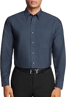 Van Heusen Men's Regular Fit Oxford Plain Dress Shirt Regular Fit Oxford Plain Dress Shirt (Pack of 1)