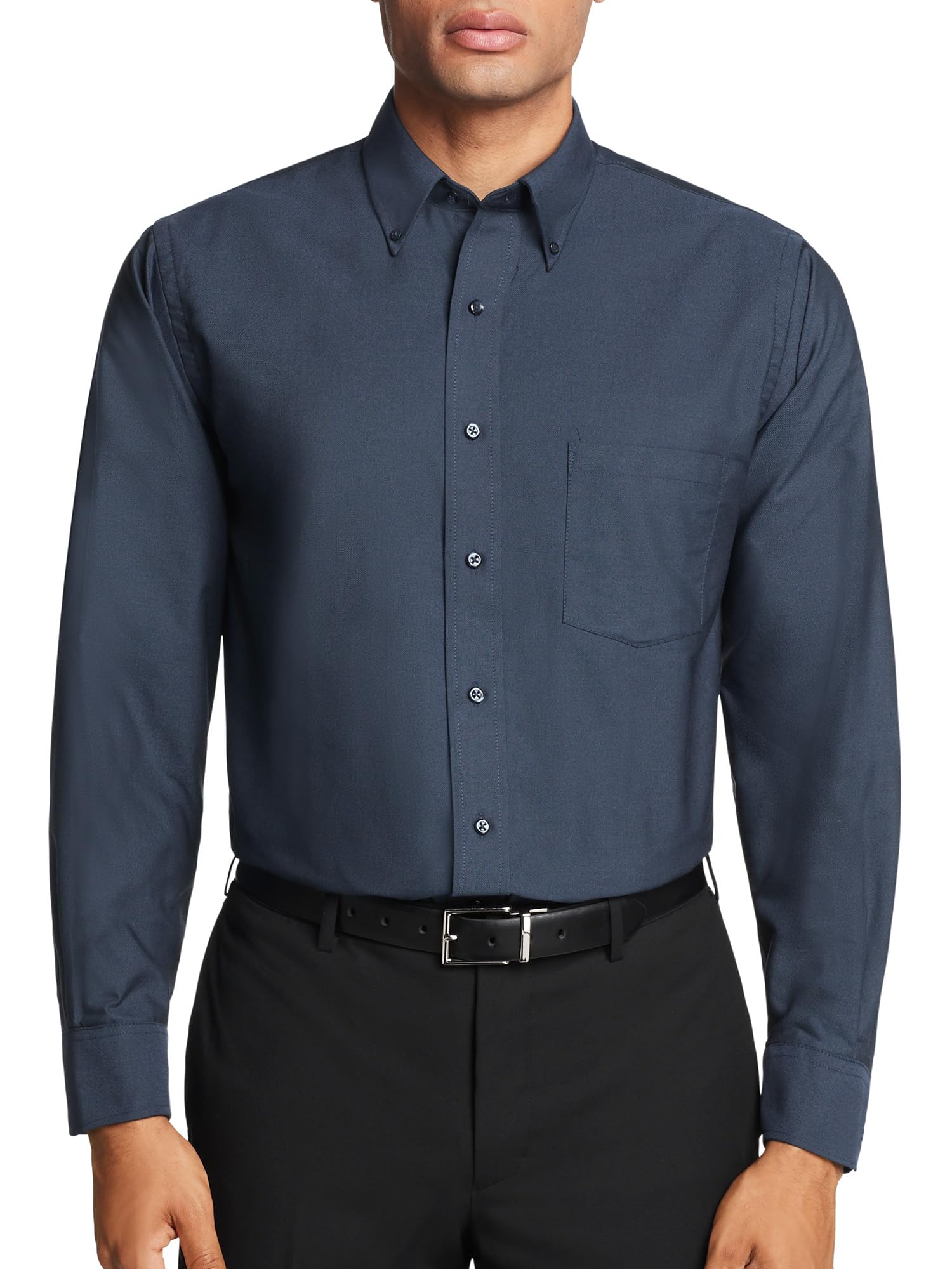 Van Heusen Men's Regular Fit Oxford Plain Dress Shirt Regular Fit Oxford Plain D