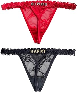 Personalised Thong - Personalised Name Thong, Custom Underwear for Her, G String,