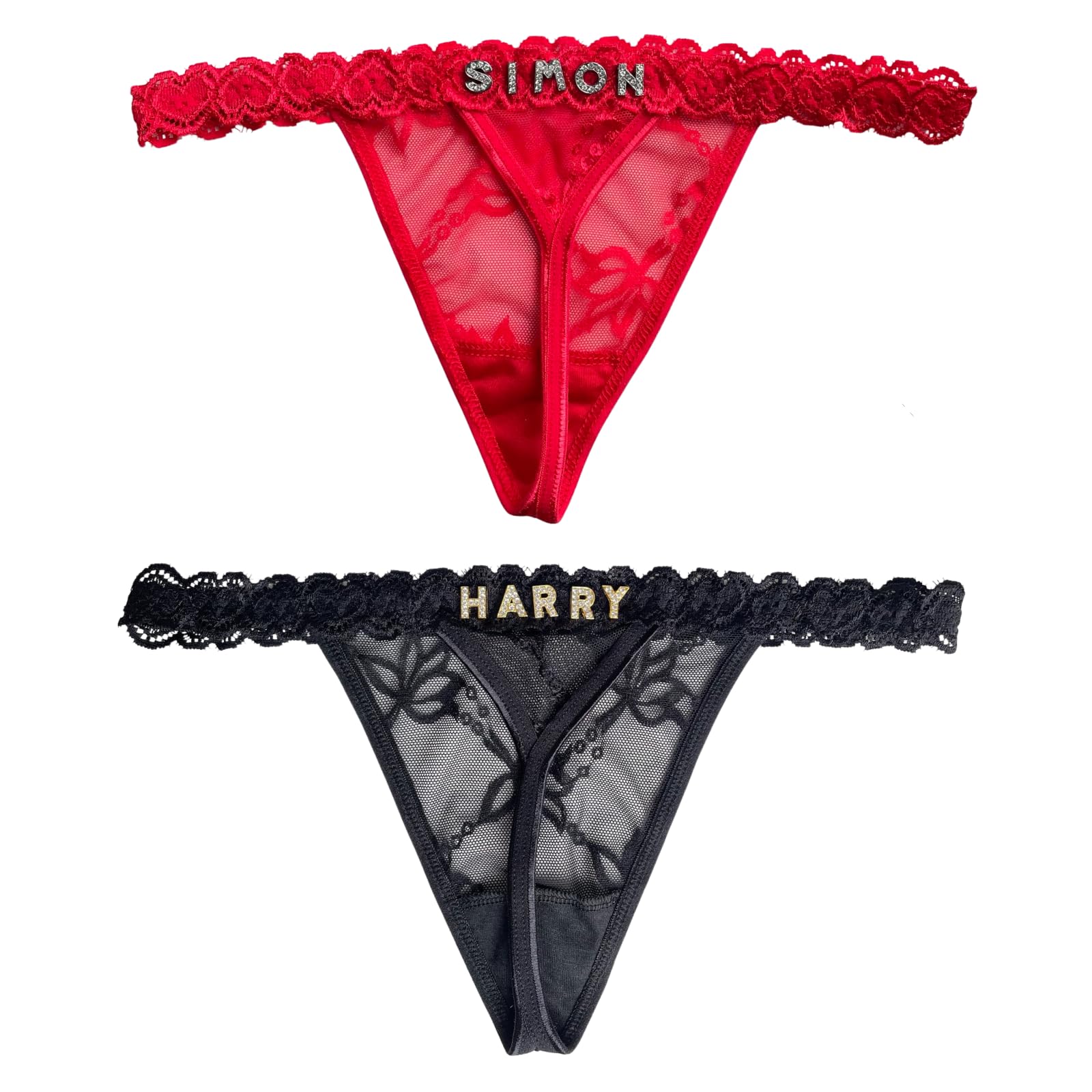 Personalised Thong - Personalised Name Thong, Custom Underwear for Her, G String