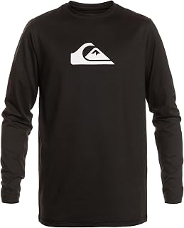 Quiksilver メンズ スタンダード 無地 ストリーク 長袖 ラッシュガード UPF 50 日焼け防止 サーフシャツ