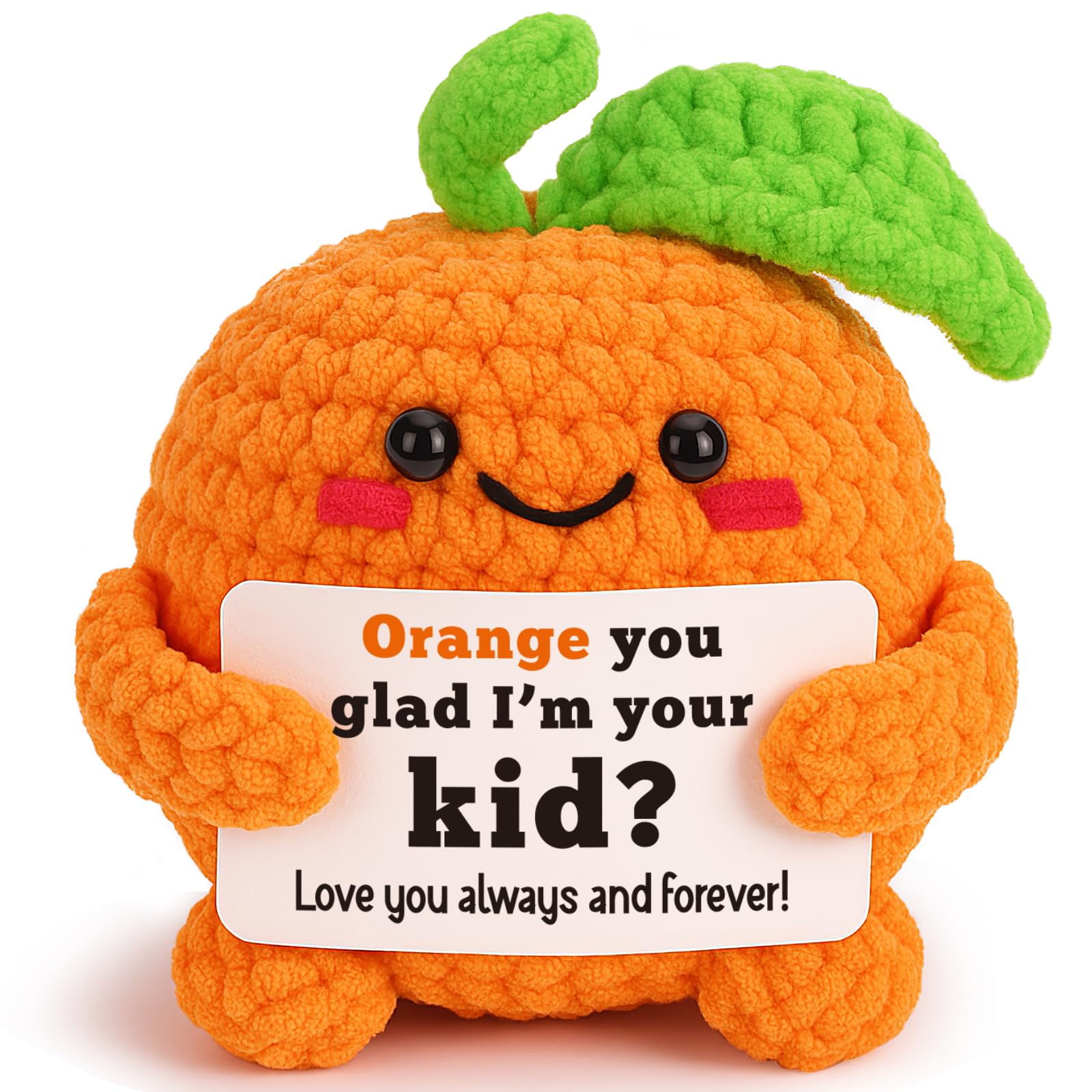 Gifts for Mom Dad, Handmade Crochet Orange