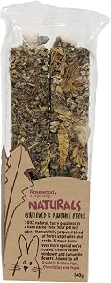 Rosewood Naturals Sunflower & Chamomile Sticks, Small Animal Treat for Rabbits, Guinea Pigs, Chinchillas, Degus, Hamsters, Gerbils, Mice and Rats, 140g