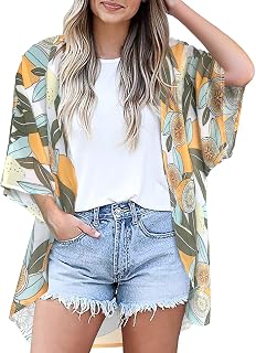 JOELLYUS Women's Top Plus Size Floral Tunic Casual Short Sleeve Flowy Blouse Blouse