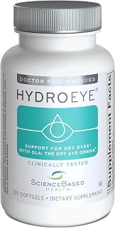 HydroEye Dry Eye Supplement, Clinically Tested, GLA & Omega3s - 120 Count | Supports a healthy tear film and ocular surface, eye comfort from within, 30-day supply