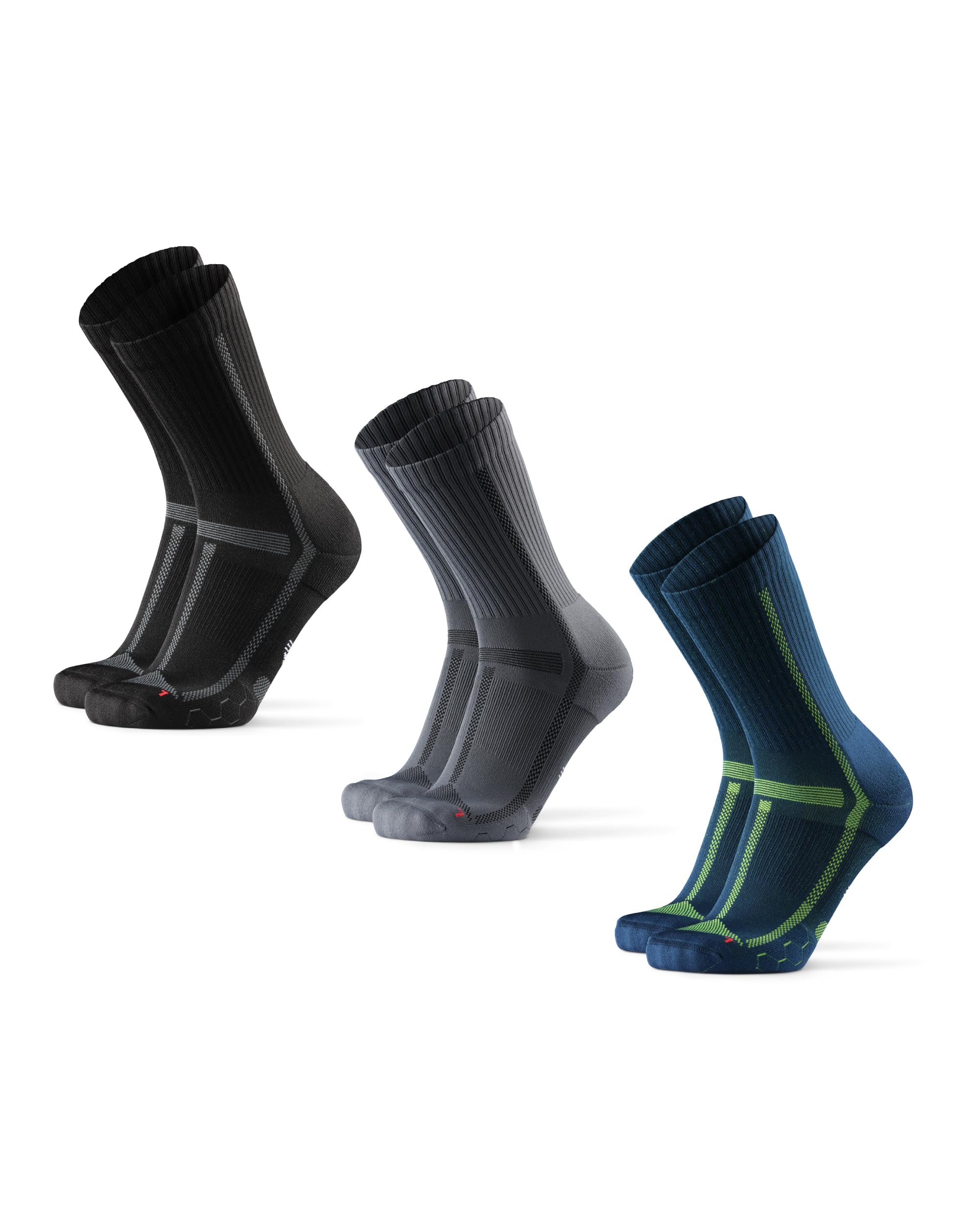 DANISH ENDURANCE Men's Long Running Socks, Anti-Blister Running Socks
