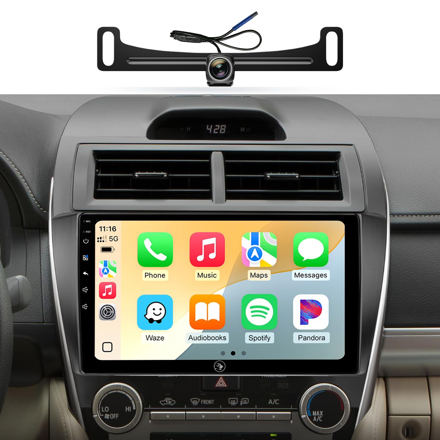 Car Stereo Radio for Toyota Camry 2012-2014, Wireless CarPlay Android Auto | 10.