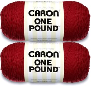 Caron One Pound Soft Yarn for Crocheting & Knitting, Claret, 2-Pack | #4 Worsted Medium, Soft 100% Acrylic Yarn for Crochet, Knitting, Blankets and Crafts, 812yds, 453.6g/16oz per skein